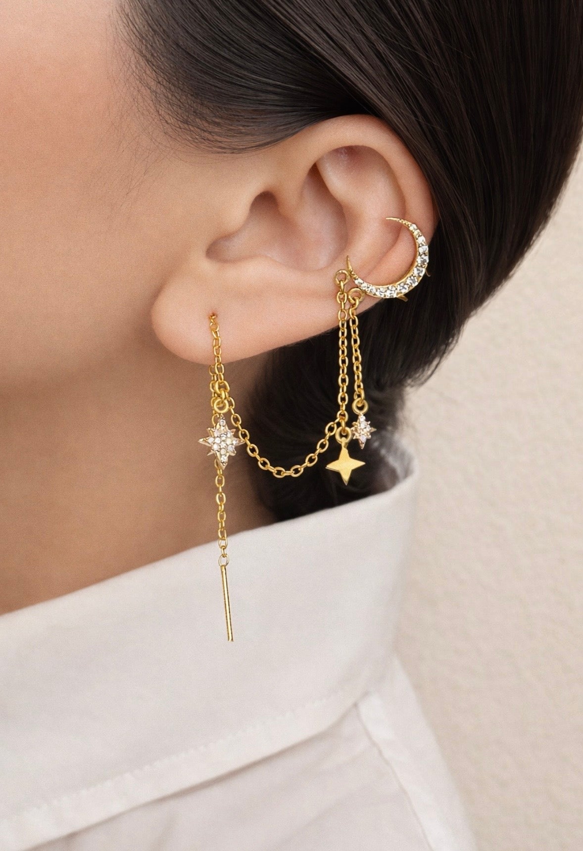 celeste chain ear cuff