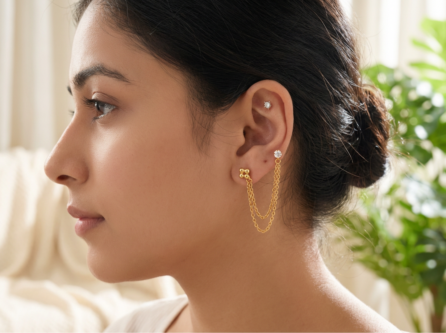 Tethered double Earrings