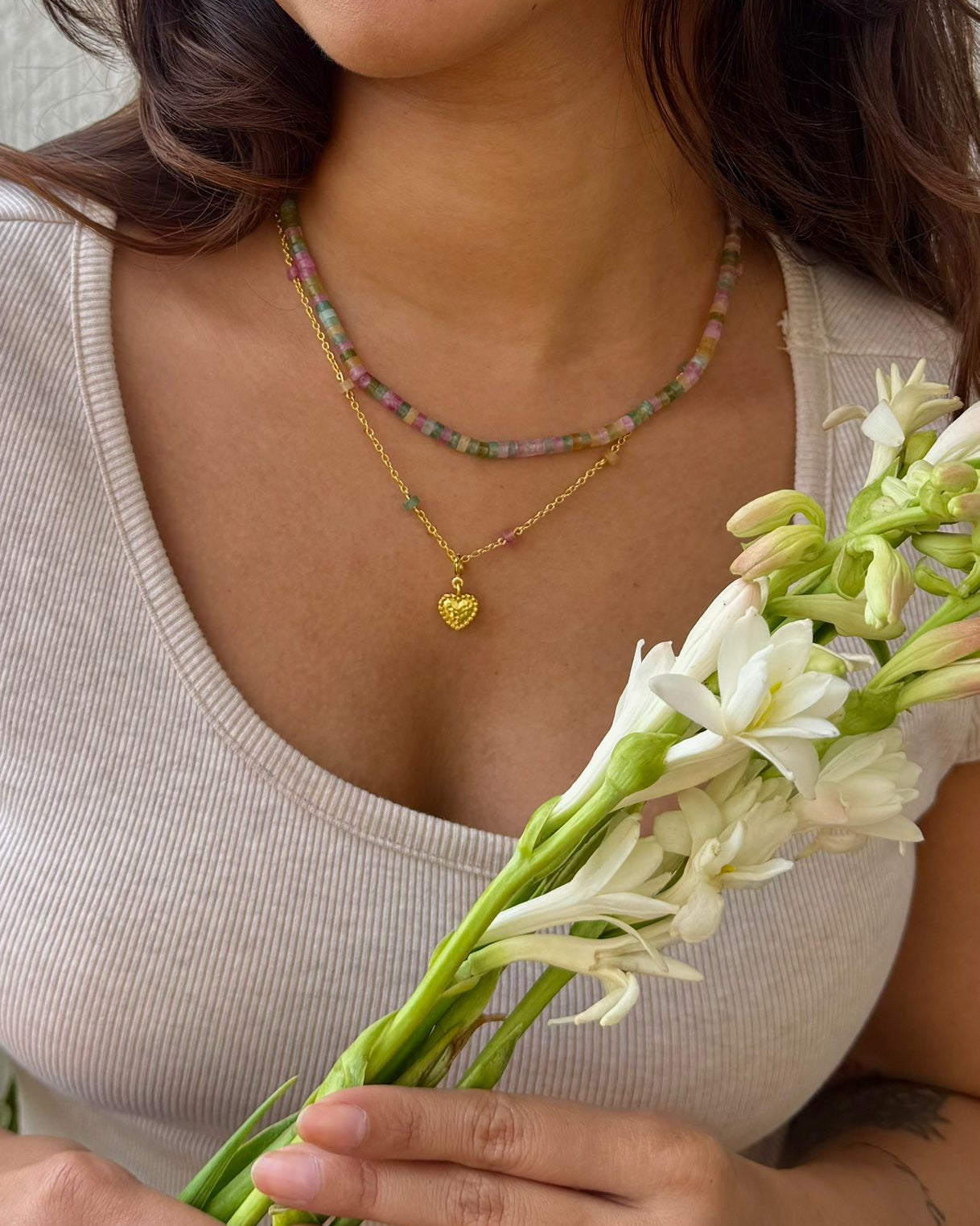 Candycane String + Multi Bead Chain + Removable Heart Charm (Free) Combo