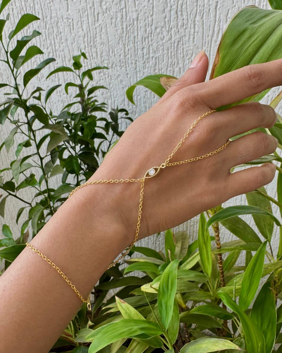 Evil eye hand chain