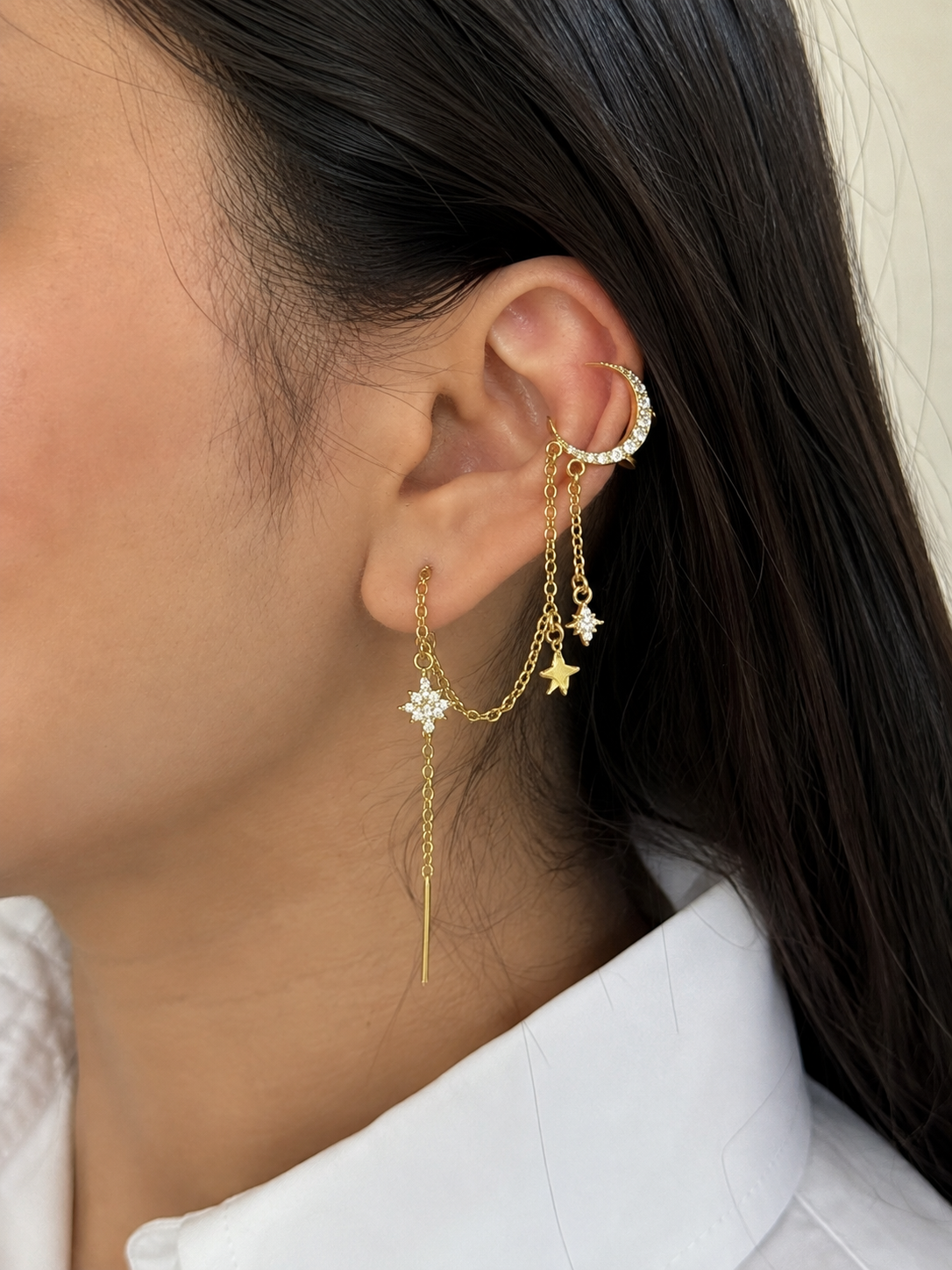 celeste chain ear cuff