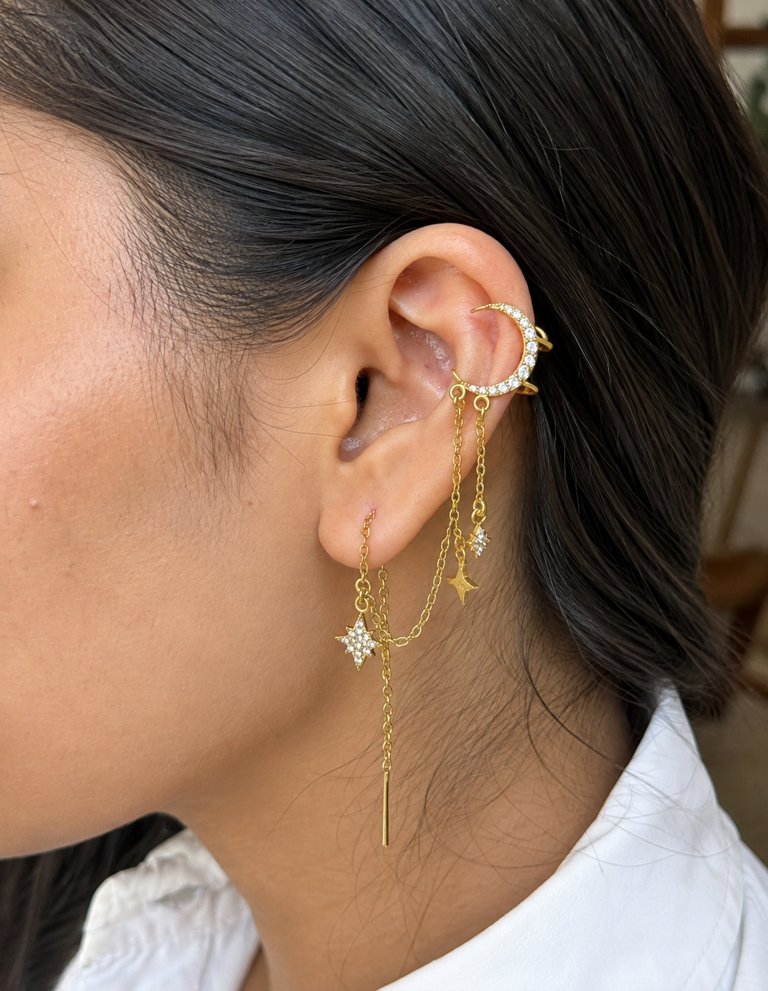 celeste chain ear cuff