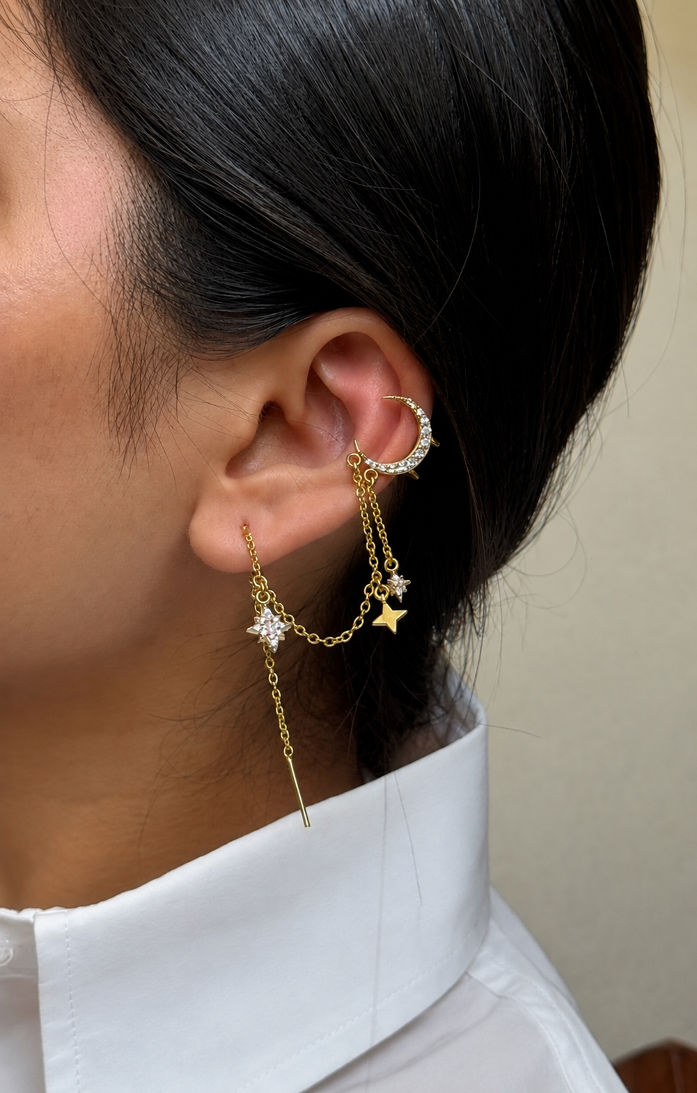celeste chain ear cuff