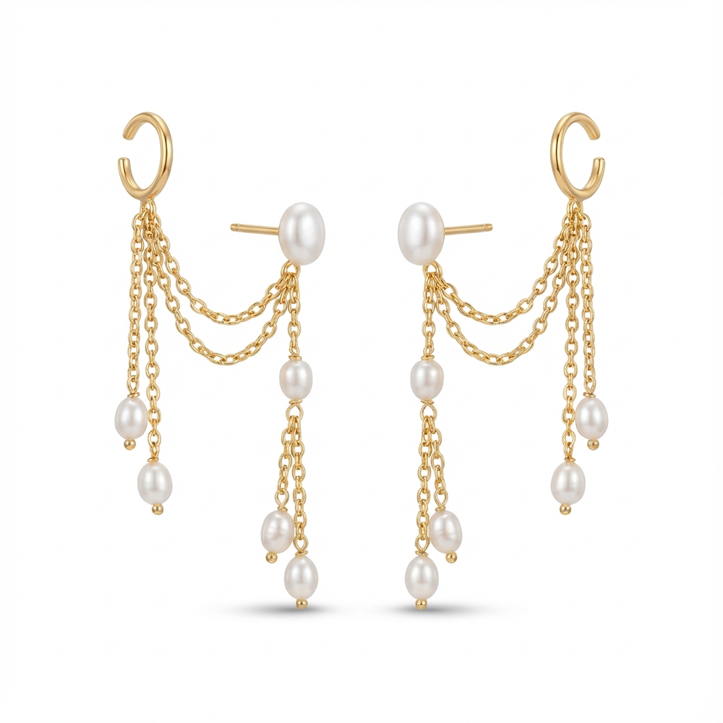 Linear Pearl Clip ons