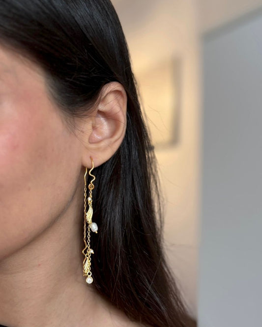 Pearl & Petal Cascade Earrings