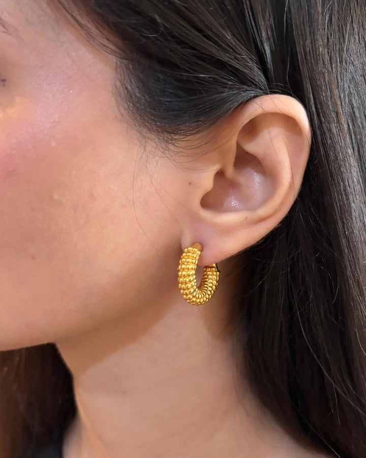 Golden Caviar Hoops