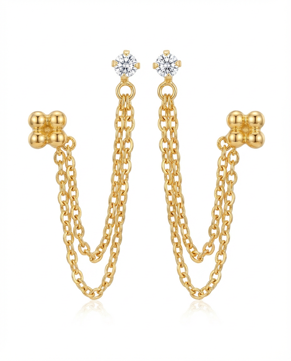 Tethered double Earrings